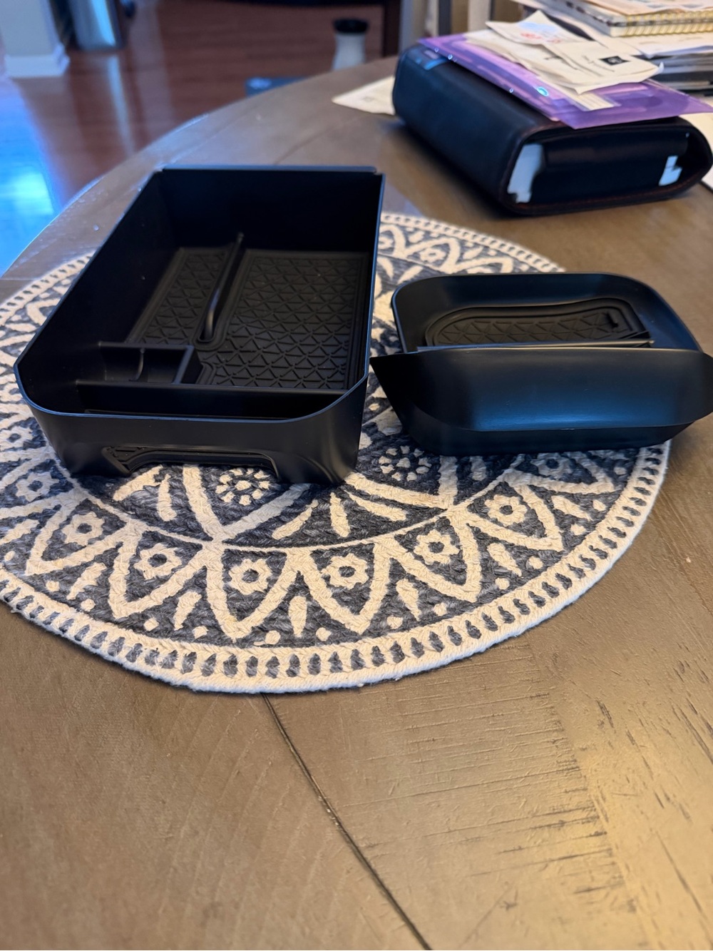 Black Plastic Organizer Tray Set